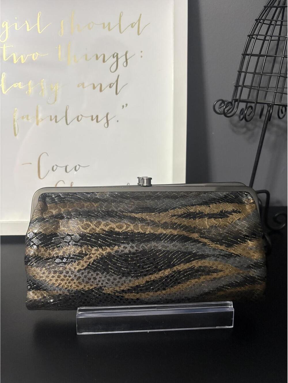 HOBO International Lauren Clutch Wallet Metallic in Limited Edition Snakeskin
